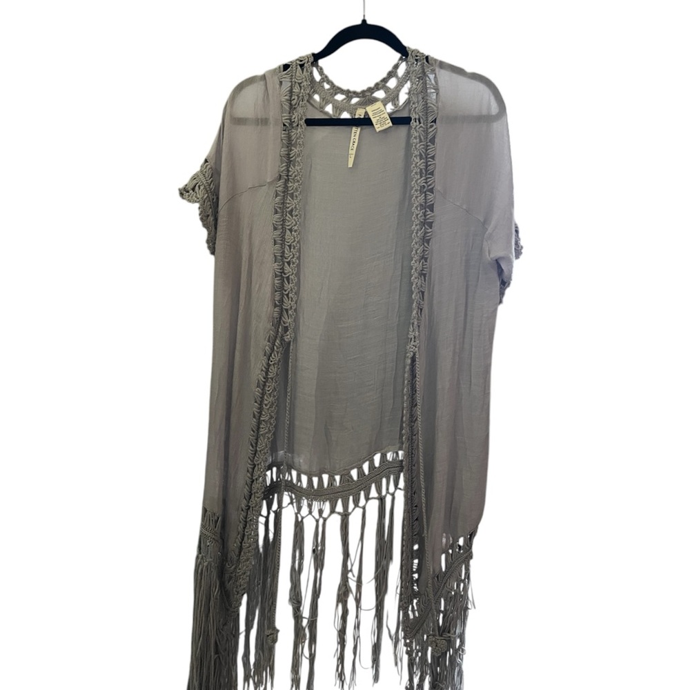 Forgotten Grace Boho Fringe Open Cardigan
